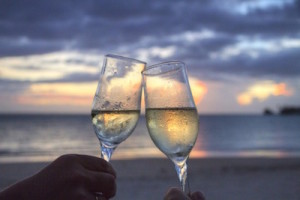 champagne-at-sunset